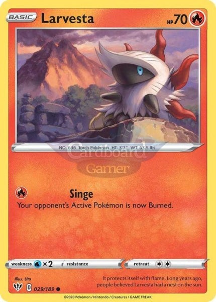 029/189 Larvesta Common Darkness Ablaze Single Card