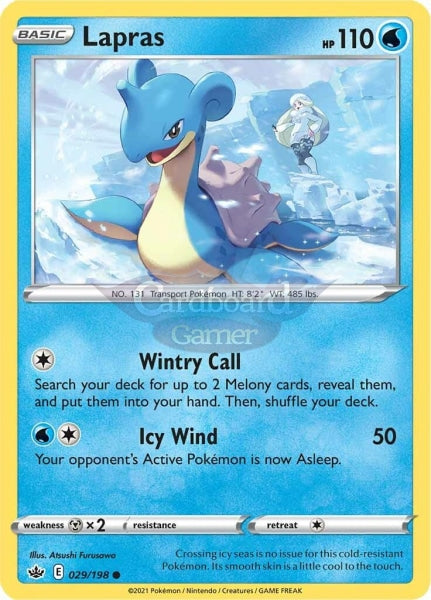 029/198 Lapras Common Chilling Reign Single Card