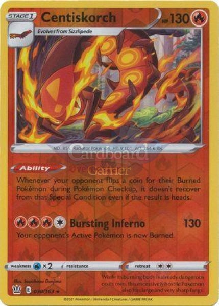 030/163 Centiskorch Reverse Holo Rare Battle Styles Single Card