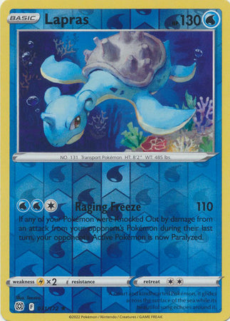 031/172 Lapras Rare Reverse Holo Brilliant Stars Pokemon TCG