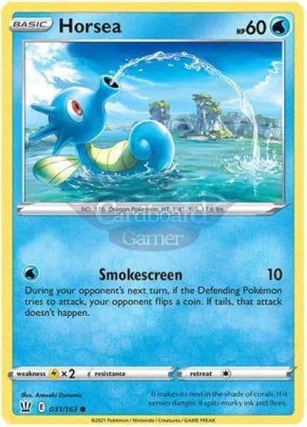 031/163 Horsea Common Battle Styles Single Card