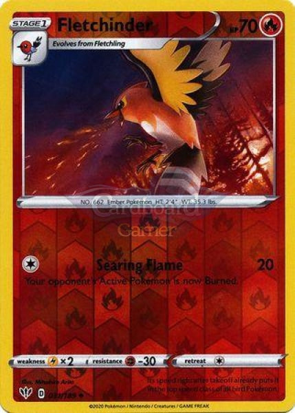 031/189 Fletchinder Uncommon Reverse Holo Darkness Ablaze Single Card