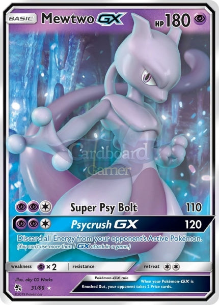 031/68 Mewtwo Gx Ultra Rare Hidden Fates Single Card