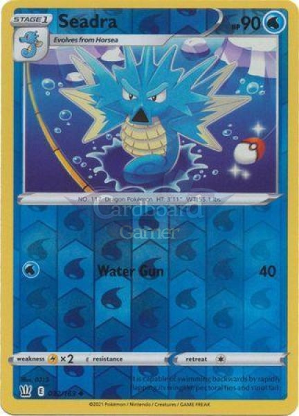 032/163 Seadra Reverse Holo Uncommon Battle Styles Single Card