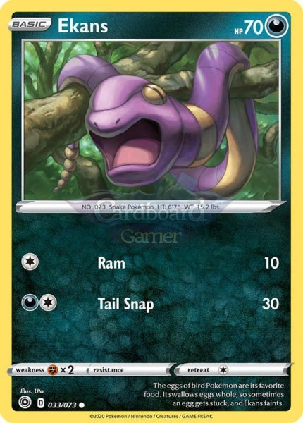 033/073 Ekans Common Champions Path Single Card