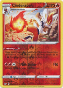 034/202 Cinderace Rare Holo Reverse Holo Sword & Shield