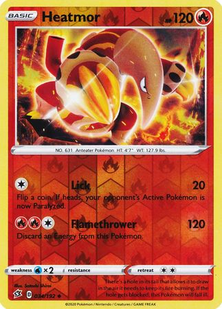 034/192 Heatmor Uncommon Reverse Holo Rebel Clash