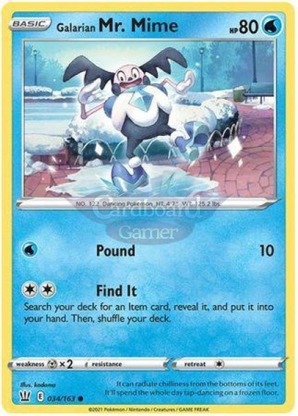 034/163 Galarian Mr. Mime Common Battle Styles Single Card