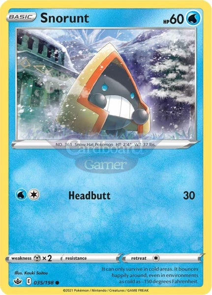 035/198 Snorunt Common Chilling Reign Single Card