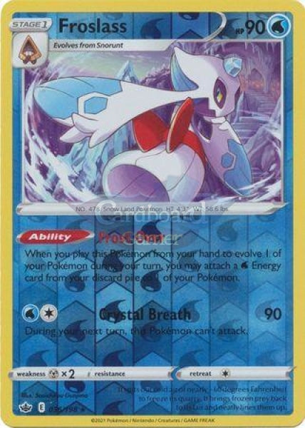 036/198 Froslass Rare Reverse Holo Chilling Reign Single Card