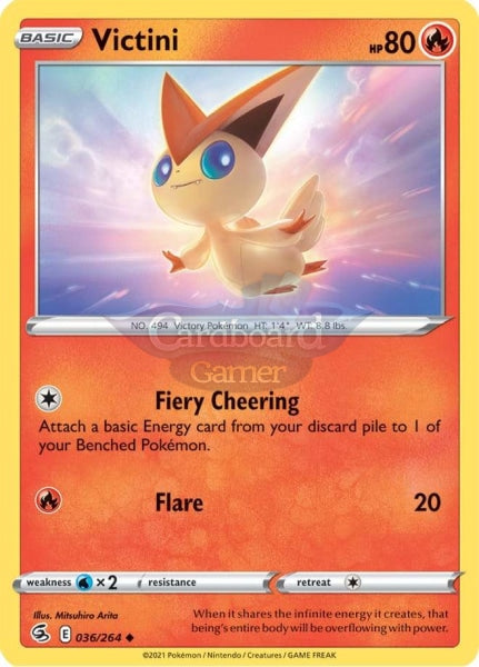 036/264 Victini Uncommon Fusion Strike Single Card