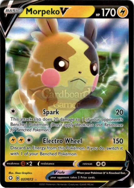 037/072 Morpeko V Ultra Rare Shining Fates Single Card