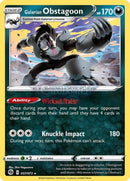 037/073 Galarian Obstagoon Holo Rare Champions Path Single Card
