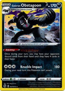 037/073 Galarian Obstagoon Holo Rare Reverse Champions Path Single Card