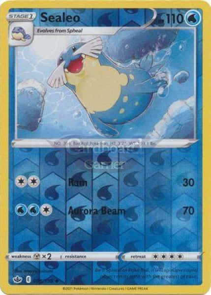 038/198 Sealeo Uncommon Reverse Holo Chilling Reign Single Card