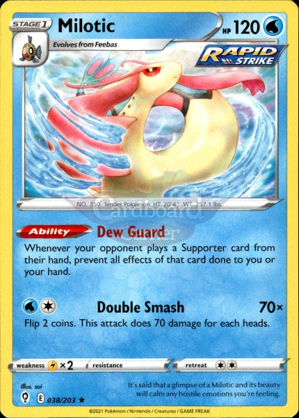 038/203 Milotic Evolving Skies Single Card