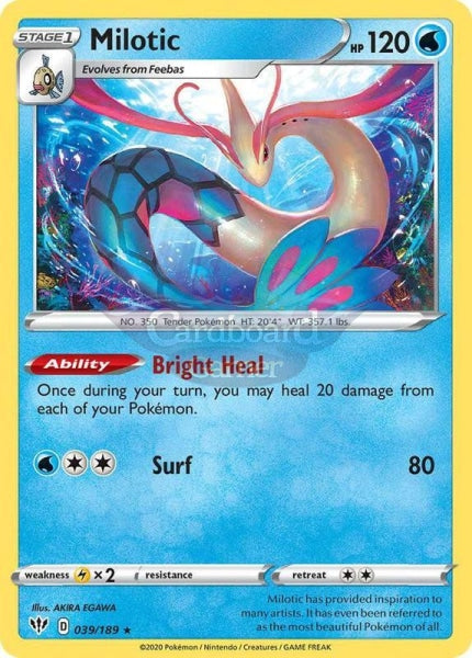 039/189 Milotic Rare Holo Darkness Ablaze Single Card