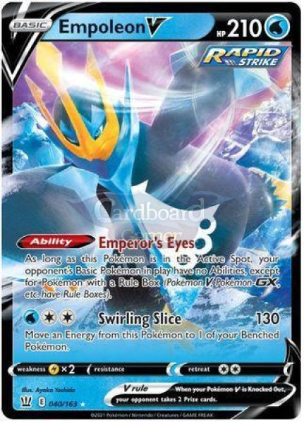 040/163 Empoleon V Ultra Rare Battle Styles Single Card