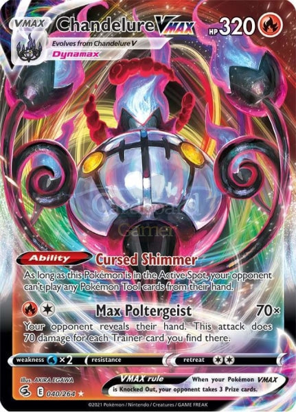 040/264 Chandelure Vmax Fusion Strike Single Card