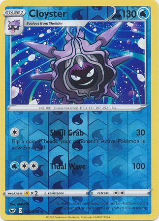 041/202 Cloyster Rare Reverse Holo Sword & Shield