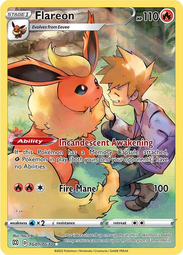 TG01/TG30 Flareon Trainer Gallery Ultra Rare
