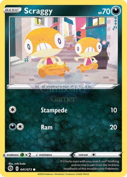 041/073 Scraggy Common Champions Path Single Card