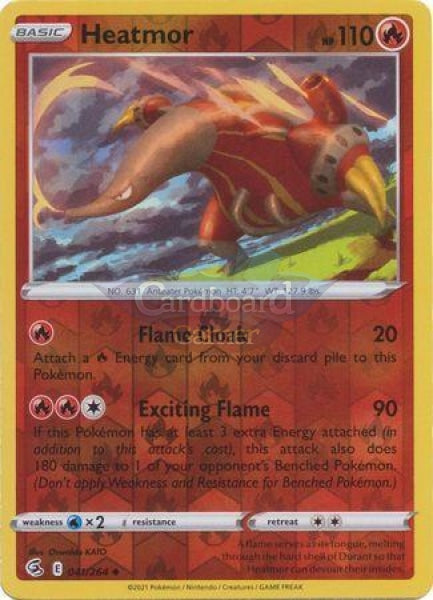 041/264 Heatmor Uncommon Reverse Holo Fusion Strike Single Card