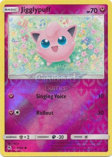 041/68 Jigglypuff Common Reverse Holo Hidden Fates Single Card