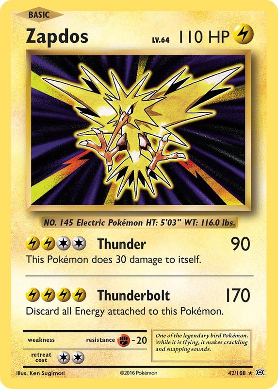 42/108 Zapdos Holo Rare Evolutions