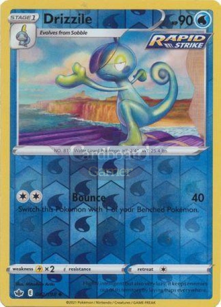 042/198 Drizzile Uncommon Reverse Holo Chilling Reign Single Card