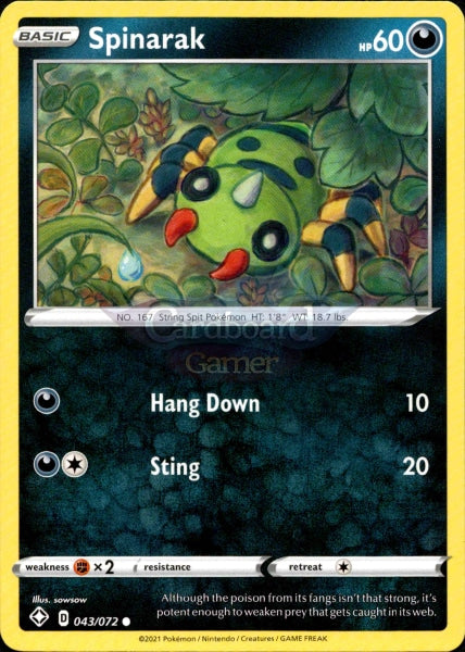 043/072 Spinarak Common Shining Fates Single Card