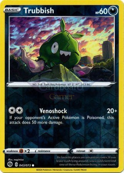 043/073 Trubbish Common Reverse Holo Champions Path Single Card