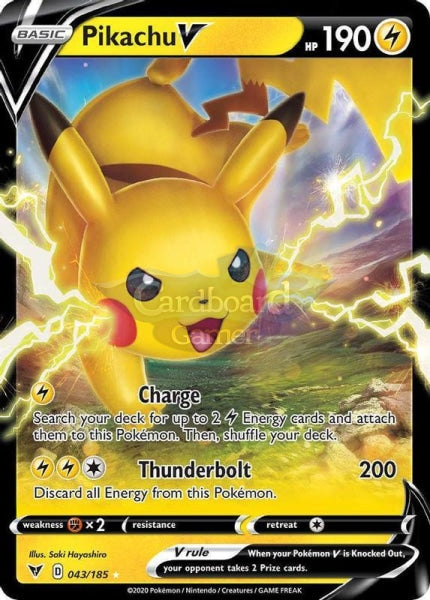 043/185 Pikachu V Ultra Rare Vivid Voltage Single Card