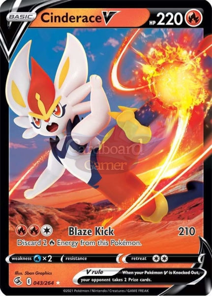 043/264 Cinderace V Fusion Strike Single Card