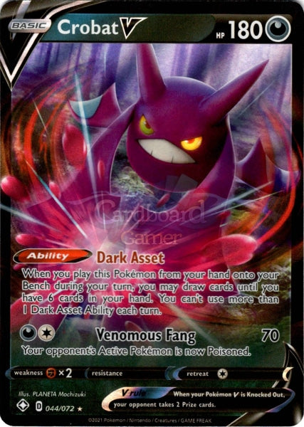 044/072 Crobat V Ultra Rare Shining Fates Single Card