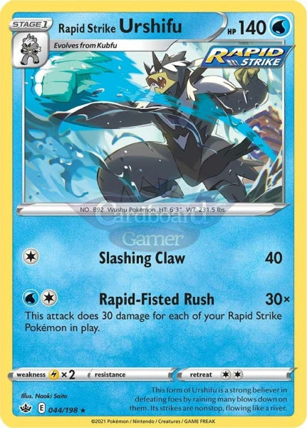 044/198 Rapid Strike Urshifu Holo Rare Chilling Reign Single Card