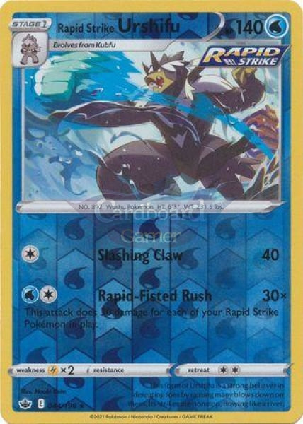 044/198 Rapid Strike Urshifu Rare Reverse Holo Chilling Reign Single Card