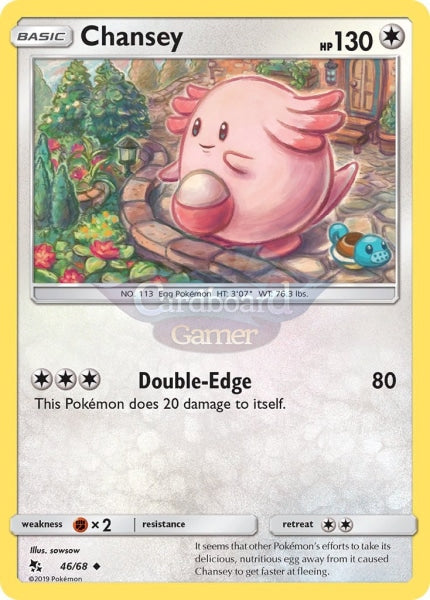 046/68 Chansey Uncommon Hidden Fates Single Card