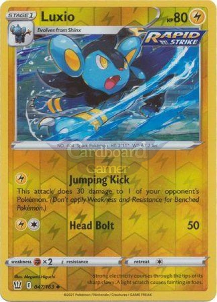 047/163 Luxio Reverse Holo Uncommon Battle Styles Single Card