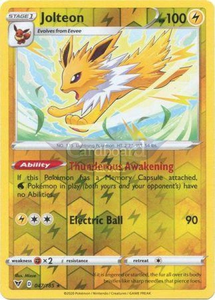047/185 Jolteon Rare Reverse Holo Vivid Voltage Single Card