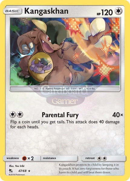 047/68 Kangaskhan Rare Hidden Fates Single Card