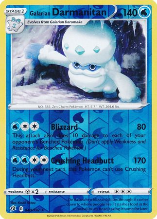 048/192 Galarian Darmanitan Rare Reverse Holo Rebel Clash