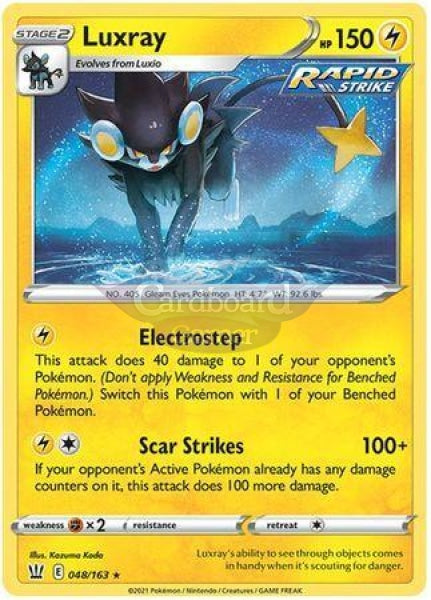 048/163 Luxray Holo Rare Battle Styles Single Card