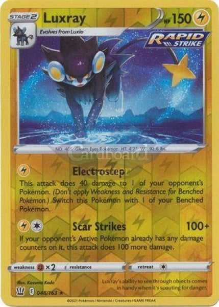 048/163 Luxray Holo Reverse Rare Battle Styles Single Card