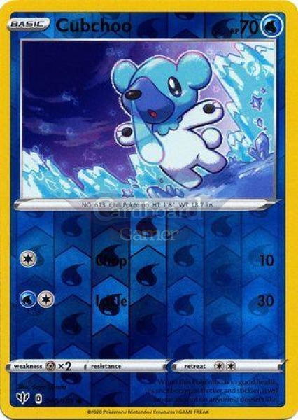 048/189 Cubchoo Common Reverse Holo Darkness Ablaze Single Card