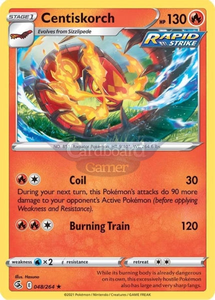 048/264 Centiskorch Rare Fusion Strike Single Card