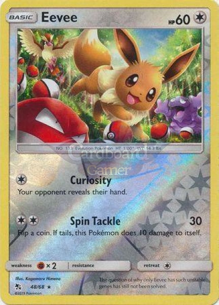 048/68 Eevee Holo Rare Reverse Hidden Fates Single Card