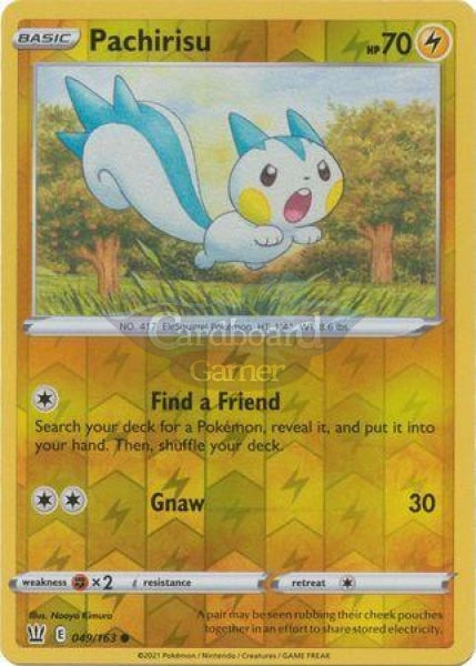 049/163 Pachirisu Reverse Holo Common Battle Styles Single Card