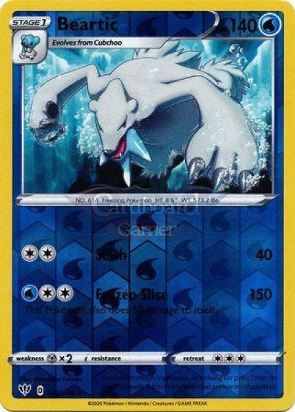 049/189 Beartic Rare Reverse Holo Darkness Ablaze Single Card