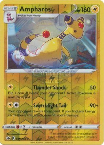 049/198 Ampharos Rare Reverse Holo Chilling Reign Single Card